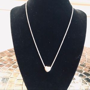 silver heart necklace